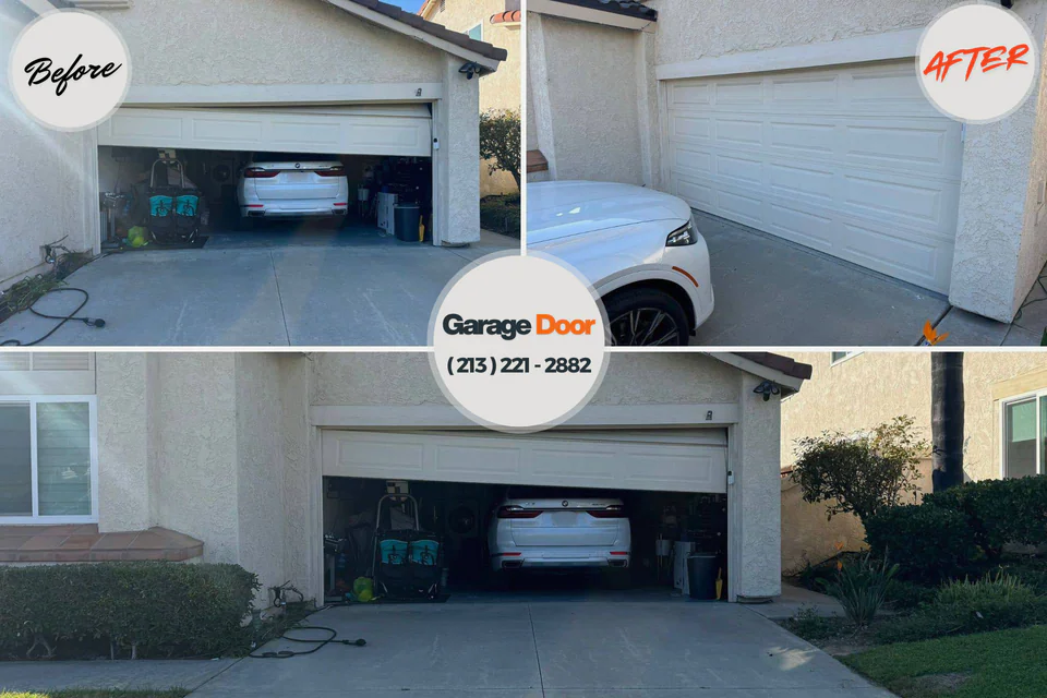 Before and after: garage door installation Incline Village, NV